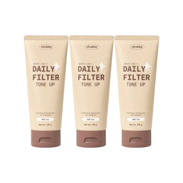 [โทนอัพชานม] โทนอัพฟิลเตอร์ชับบี้ มิลค์ ที Chubby Daily Filter Tone Up (Milk Tea) 100 g. 3 หลอด