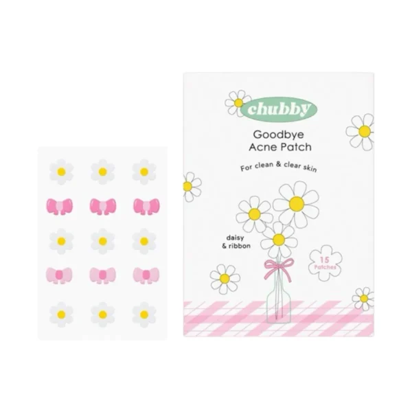 แผ่นแปะสิวชับบี้ Chubby Goodbye Acne Patch ชนิดไฮโดรคอลลอยด์ ลดการอักเสบของสิว ป้องกันแบคทีเรีย เดซี่ (15 ดวง)