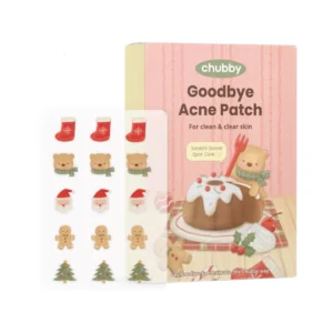 แผ่นแปะสิวชับบี้ Chubby Goodbye Acne Patch ชนิดไฮโดรคอลลอยด์ ลดการอักเสบของสิว ป้องกันแบคทีเรีย คริสต์มาส (15 ดวง)