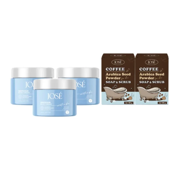 JOSE Body Cream ขนาด 250 กรัม & Soap ขนาด 100 กรัม ครีมโจเซ่ 3 กระปุก สบู่สครับโจเซ่ 2 ก้อน