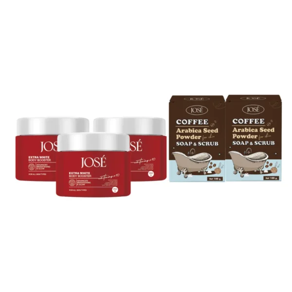 JOSE Extra White 250 กรัม และ JOSE Soap & Scrub 100 กรัม ครีมโจเซ่กระปุกแดง 3 สบู่สครับโจเซ่ 2