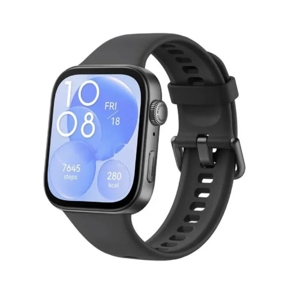 smart-watch-0009 หัวเว่ย WATCH FIT 3 | สมาร์ทวอช จอคมชัด ดีไซน์บาง ใส่ได้ทั้งวัน | ใช้ได้ทั้ง iOSและAndroid | UFicon สีดํา (สายยาง)