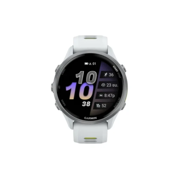 smart-watch-0125 การ์มิน สมาร์ทวอทช์ Forerunner 970 สี Whitestone/Amp Yellow