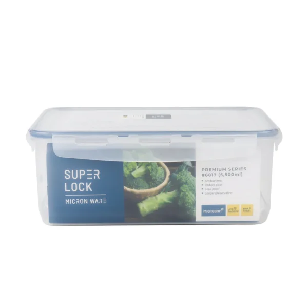 super-lock-008 ซุปเปอร์ ล็อค กล่องถนอมอาหาร รุ่น 6817 5,500 มล.