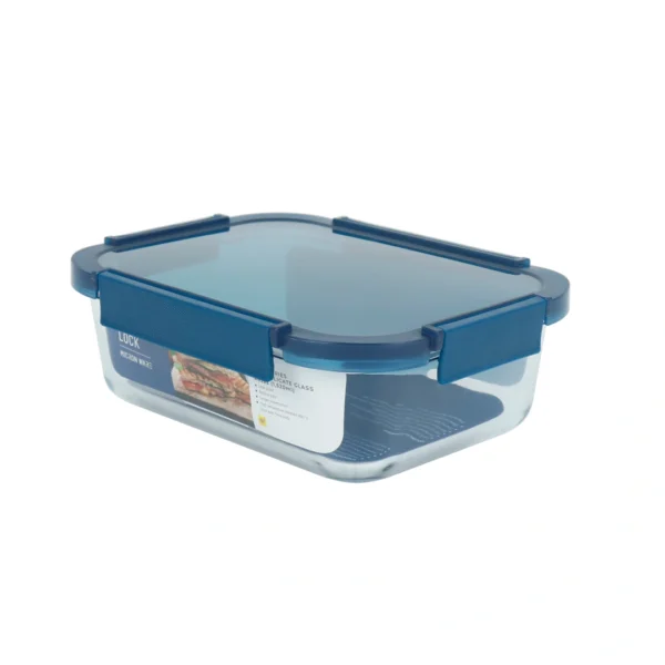 super-lock-020 ซุปเปอร์ ล็อค กล่องแก้วถนอมอาหาร ทรงผืนผ้า ทนความร้อน 400 องศา รุ่น 6222 1,520 มล.