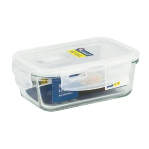 super-lock-022 ซุปเปอร์ ล็อค กล่องถนอมอาหารแก้ว ทรงผืนผ้า รุ่น 6088 450 มล.