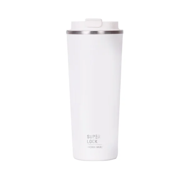 super-lock-028 ซุปเปอร์ ล็อค แก้วน้ําสแตนเลส เก็บอุณหภูมิร้อน-เย็นได้นาน 12 ชม. รุ่น S158 ขนาด 700 มล. สีขาว