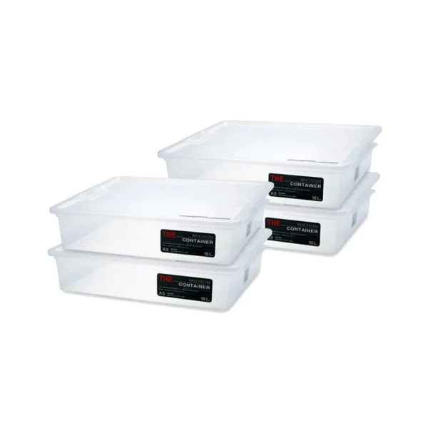 super-lock-049 ซุปเปอร์ ล็อค กล่องอเนกประสงค์ รุ่น 6656 16 ล. แพ็ค 4 กล่อง