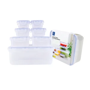 super-lock-062 ซุปเปอร์ ล็อค กล่องถนอมอาหาร ขนาด 14 ชิ้น รวมฝา (7 กล่อง) รุ่น 6117-S14