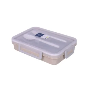 super-lock-071 ซุปเปอร์ ล็อค กล่องข้าวสแตนเลส 304 แบบหลุม รุ่น 6234 สีครีม