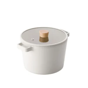 นีโอเฟรม ฟิกา หม้อทรงลึกพร้อมฝา รุ่น D22 สีครีม