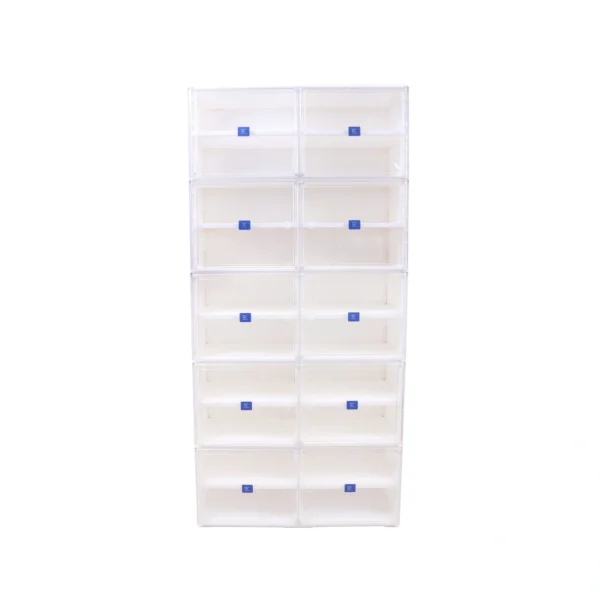 super-lock-133 ซุปเปอร์ ล็อค ตู้รองเท้าพับได้ 10 ชั้น ใส่รองเท้าได้ 40 คู่ รุ่น 5693