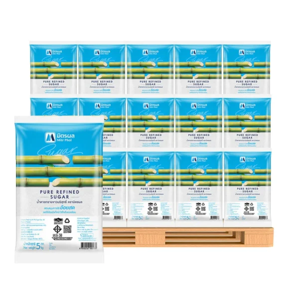 มิตรผล น้ําตาลทรายขาวบริสุทธิ์ 5 กก. x 225 ถุง (1 พาเลท)