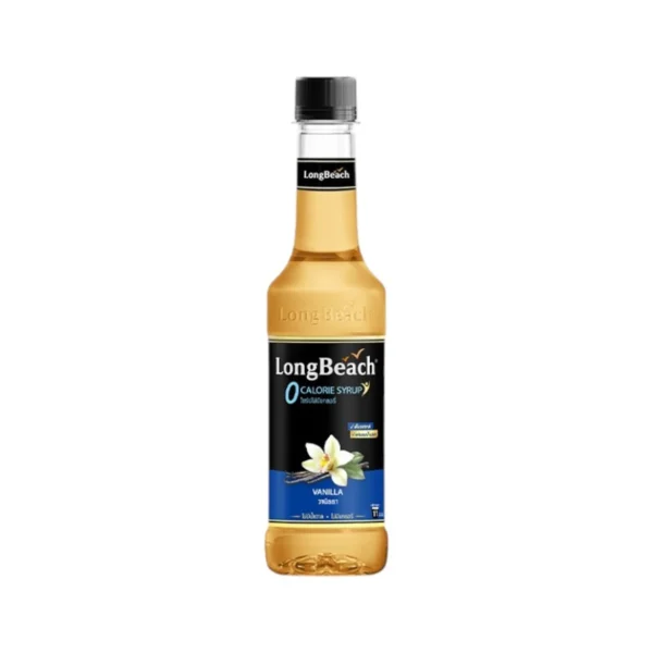 ลองบีชไซรัปวนิลา สูตรไม่มีแคลอรี่ (320ml.) LongBeach Sugar Free Vanilla Syrup น้ําเชื่อม/ น้ําหวาน/ น้ําผลไม้เข้มข้น