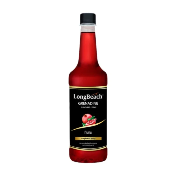 ลองบีชไซรัปทับทิม ขนาด 740 มล. LongBeach Grenadine Syrup size 740 ml.
