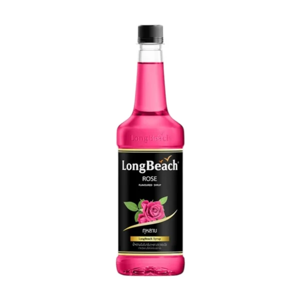 ลองบีชไซรัปกุหลาบ (740 ml.) LongBeach Rose Syrup น้ําเชื่อม/ น้ําหวาน/ น้ําผลไม้เข้มข้น