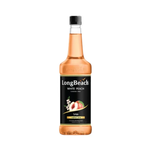 sweet-condiment-0076 ลองบีชไซรัปไวท์พีช ขนาด 740 ml. Long beach white peach syrup size 740 ml.