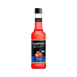 sweet-condiment-0089 ลองบีชไซรัปไม่มีแคลอรี่สตรอว์เบอร์รี่ (320ml.) LongBeach Zero Calories Strawberry น้ําเชื่อม/ น้ําผลไม้เข้มข้น/