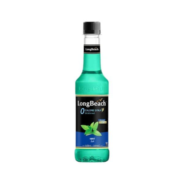 sweet-condiment-0096 ลองบีชไซรัปไม่มีแคลอรี่มิ้นท์ (320 ml) LongBeach Zero Calories Mint Syrup ไม่มีน้ําตาล/ ไม่มีแคลอรี่/ 0 Kcal