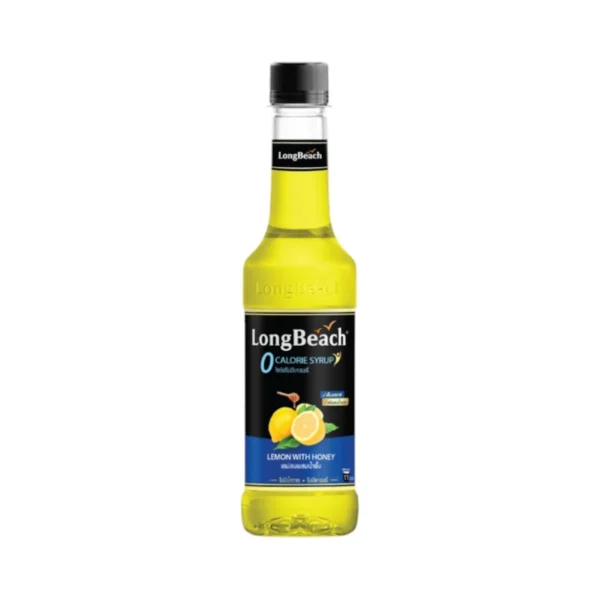 ลองบีชไซรัปไม่มีแคลอรี่เลม่อนน้ําผึ้ง (320ml) LongBeach Zero Calories Lemon Honey Syrup ไม่มีน้ําตาล/ ไม่มีแคลอรี่/ 0 Kcal