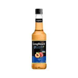 ลองบีชไซรัปไม่มีแคลอรี่พีช (320 ml) LongBeach Zero Calories Peach Syrup ไม่มีน้ําตาล/ ไม่มีแคลอรี่/ 0 Kcal