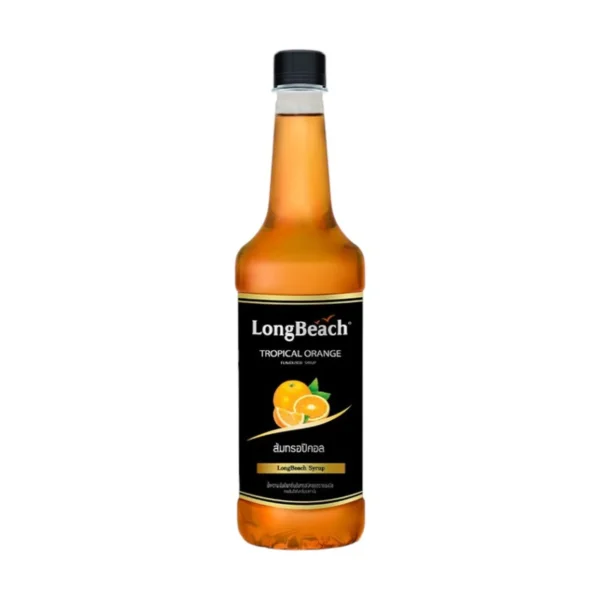 ลองบีชไซรัปส้มทรอปิคอล ขนาด 740 มล. LongBeach Tropical Orange Syrup size 740 ml.