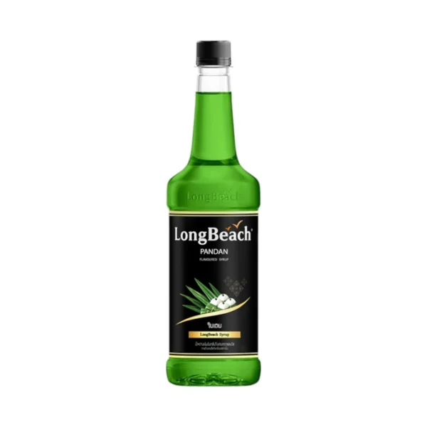ลองบีชไซรัปใบเตย (740 ml) LongBeach Pandan Syrup น้ําเชื่อม/ น้ําผลไม้เข้มข้น