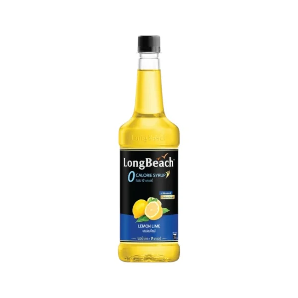 sweet-condiment-0128 ลองบีชไซรัปเลม่อนไลม์ สูตรไม่มีแคลอรี่ (740ml.) LongBeach Sugar Free Lemon Lime Syrup น้ําเชื่อม/ น้ําหวาน/น้ําผลไม้เข้มข้น
