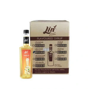 (ยกลัง) Lin ลิน ไซรัป กลิ่นวานิลลา น้ําเชื่อมสําหรับชาและกาแฟ
