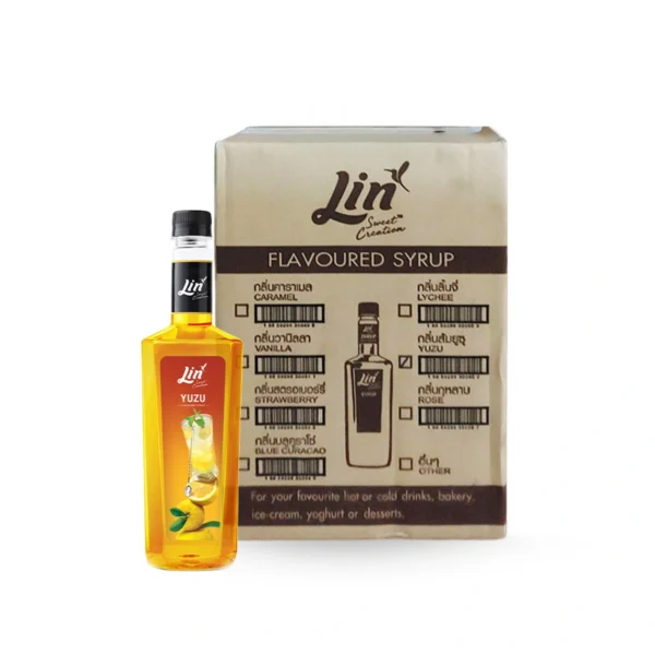sweet-condiment-0182 (ยกลัง) Lin ลิน ไซรัป กลิ่นส้มยูซุ น้ําเชื่อมสําหรับมิกซ์ดริ๊งค์