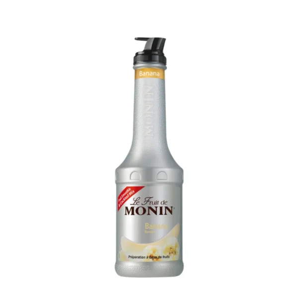 MONIN Banana Fruitmix 1000 ML. | โมนินน้ําเชื่อมเข้มข้นผสมเนื้อกล้วย 1000 มล.