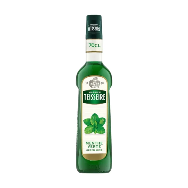 Mathieu Teisseire น้ําเชื่อมกลิ่นกรีนมินท์ 700 มล. (Green Mint Syrup) ไซรัปสําหรับค็อกเทล ม็อกเทล โซดา มิลค์เชค และของหวาน