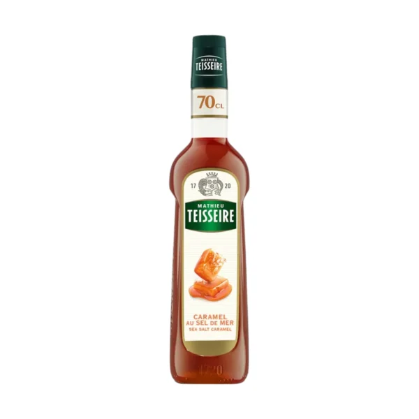 Mathieu Teisseire น้ําเชื่อมกลิ่นคาราเมลเกลือทะเล 700 มล. (Sea Salt Caramel Syrup) ไซรัปสําหรับกาแฟ ลาเต้ และมิลค์เชค