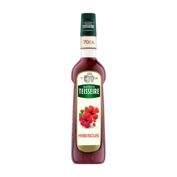 sweet-condiment-0382 Mathieu Teisseire น้ําเชื่อมกลิ่นดอกชบา 700 มล. (Hibiscus Syrup) ไซรัปสําหรับค็อกเทล ม็อกเทล โซดา และชา