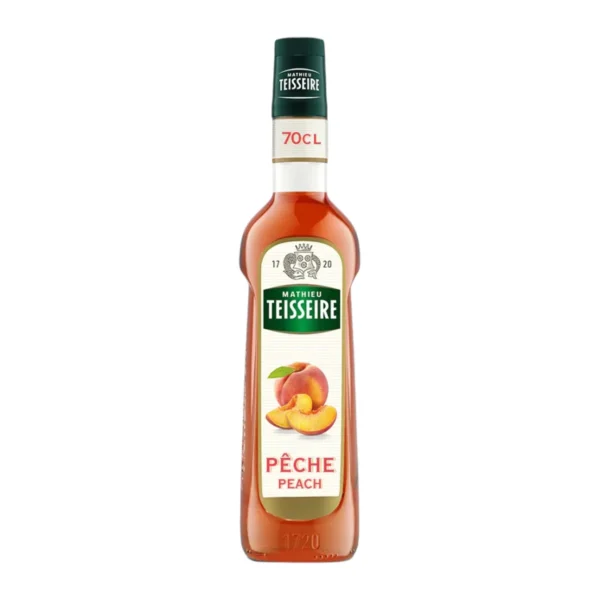 Mathieu Teisseire น้ําเชื่อมกลิ่นพีช 700 มล. (Peach Syrup) ไซรัปสําหรับค็อกเทล ม็อกเทล โซดา และชา