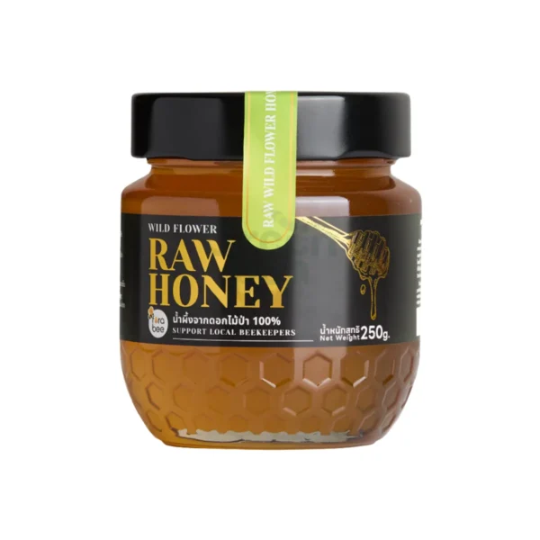 sweet-condiment-0422 Raw Honey น้ําผึ้งพรีเมี่ยม ดอกไม้ป่า บรรจุ 250 กรัม (Fora Bee)