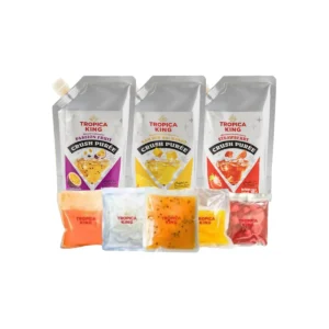 Tropica King Starter Pack สมูทตี้ 230 กรัมx5 ซอง และ เพียวเร่ผลไม้บดหยาบ 500 กรัม x3 ถุง