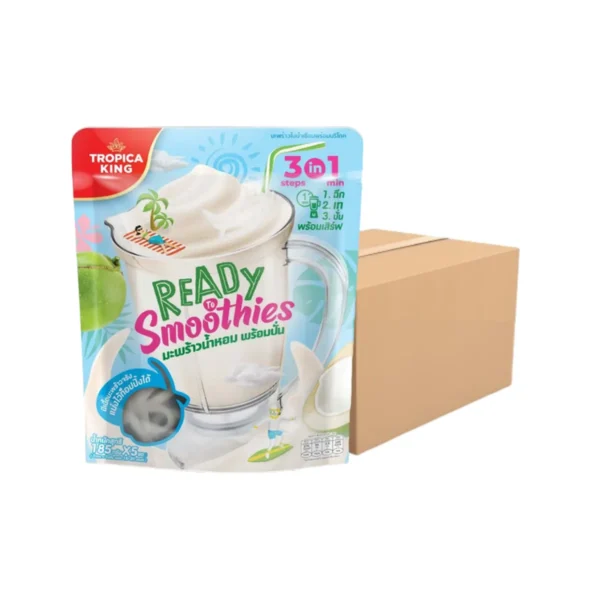 sweet-condiment-0432 Tropica King น้ําผลไม้พร้อมปั่น รสมะพร้าว 185 กรัม x10 แพ็ก