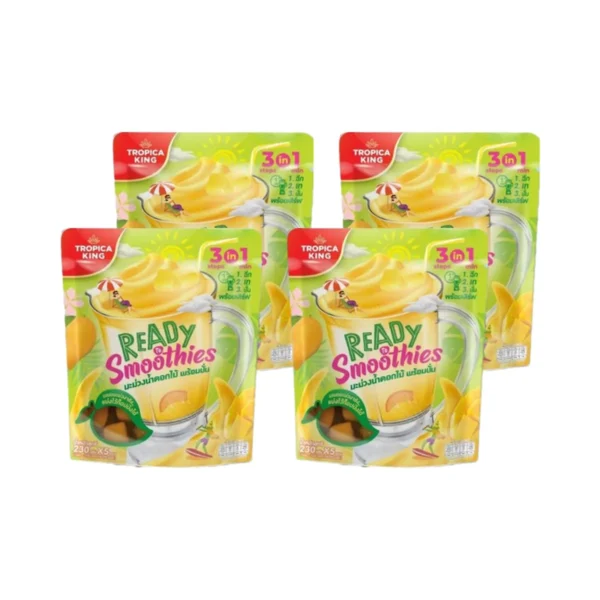 Tropica King มะม่วงน้ําดอกไม้พร้อมปั่น 230 กรัม x4 แพ็ก