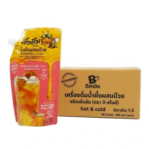 [ยกลัง]​ น้ําผึ้งแท้ผสมน้ําบ๊วยชนิด​เข้มข้น​ ขนาด1000ml. 6ถุง