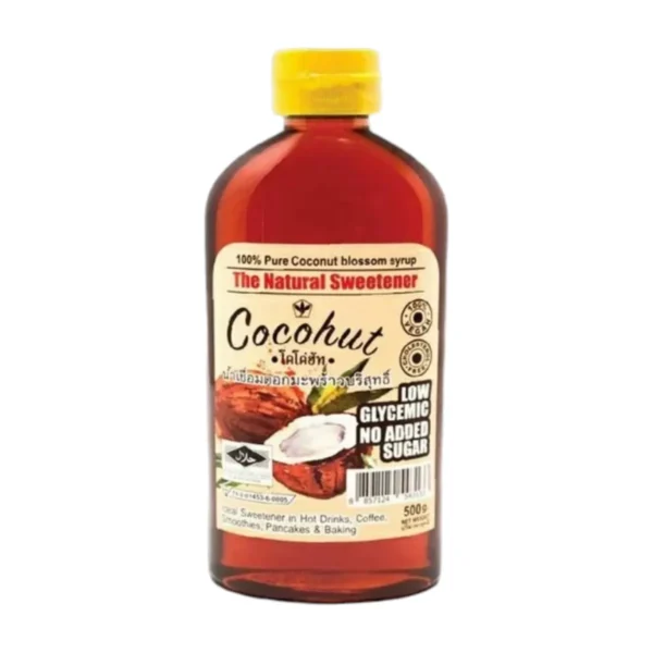 sweet-condiment-0535 น้ําเชื่อมดอกมะพร้าวน้ําหอมบริสุทธิ์ 100% Cocohut Syrup ขนาด500กรัม ใช้ทําอาหาร ผสมกาแฟเพื่อสุขภาพ ฮาลาล ออร์แกรนิค เบาหวาน