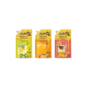 sweet-condiment-0547 บี-สไมล์แพ็ค3ถุง น้ําผึ้งมะนาว น้ําผึ้งส้ม น้ําผึ้งบ๊วย คุ้มค่าชงได้มากถึง120 แก้วผึ้งยิ้ม