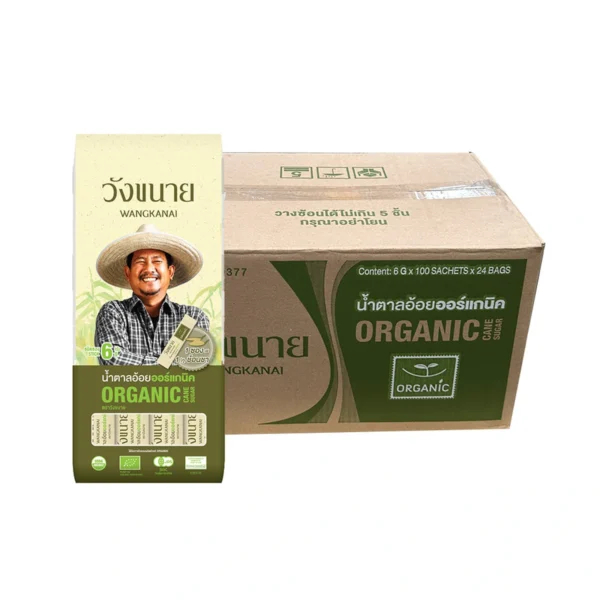 sweet-condiment-0580 วังขนาย น้ําตาลอ้อยออร์แกนิค ชนิดซอง 6 กรัม 100 ซอง/ถุง x 24