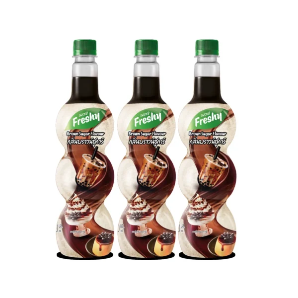 sweet-condiment-0585 เฟรชชี่ ไซรัปกลิ่นบราวน์ชูการ์ 710 มล. x 3