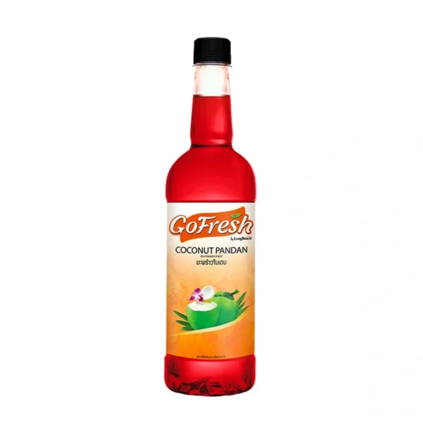 sweet-condiment-0590 โกเฟรชไซรัปมะพร้าวใบเตย 740 มล. GoFresh Coconut Pandan Syrup 740 ml.