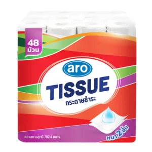 tissue-002 เอโร่ กระดาษชําระ หนา 2 ชั้น 48 ม้วน