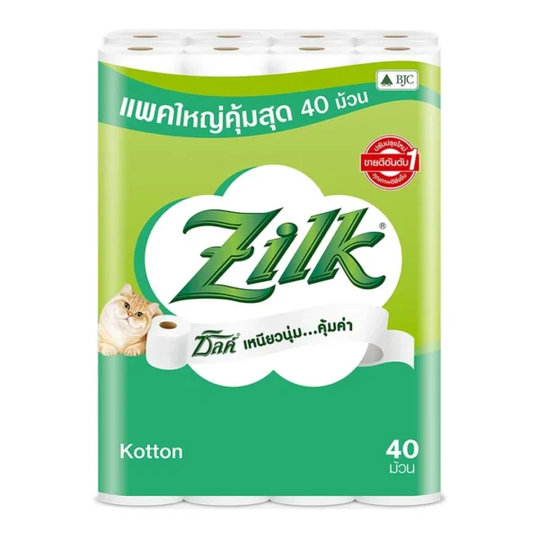 tissue-022 ซิลค์ คอตตอน กระดาษชําระ 40 ม้วน