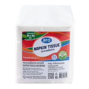tissue-034 เอโร่ กระดาษเช็ดปาก 30x30 ซม. 500 แผ่น