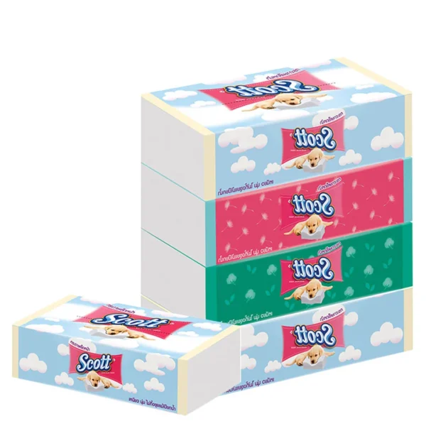 tissue-035 สก๊อตต์ ซอฟท์บ๊อกซ์ กระดาษเช็ดหน้า 110 แผ่น x 4
