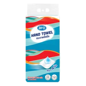 tissue-038 เอโร่ กระดาษเช็ดมือ หนา 4 ชั้น 320 แผ่น